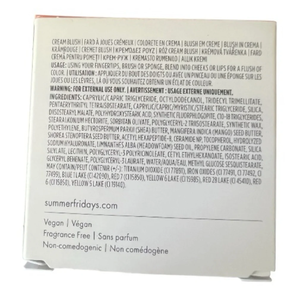 Summer Fridays Blush Butter Balm - “Pink Sunset” NIB Full Size 0.08 oz.
